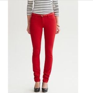 Banana Republic Red Skinny Jeans Size 10